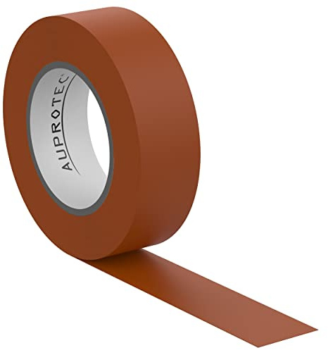 AUPROTEC 1 rotolo VDE Nastro Isolante Elettrico PVC Nastro Adesivo 15mm x 10m DIN EN 60454-3-1 colore: marrone