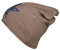 Cashmere Dreams Slouch-Beanie-Mütze mit Kaschmir - Hochwertige Strickmütze für Damen Mädchen - Hat - Pailletten Stern - One Size - Sommer Herbst und Winter Zwillingsherz (beige/blau)