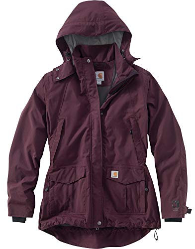 Carhartt Damen Storm Defender® Lockere, Schwere Shoreline Jacket, Dunkles Weinrot, S EU