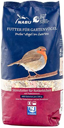 CJ Wildlife 120560815 mangime per uccelli selvatici, pettirosso, menù, 1 kg - raccomandato dalla NABU e dalla LBV