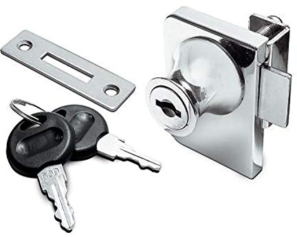 SO-TECH® Serrure pour des portes en verre Serrure vitrine avec 2 clés
