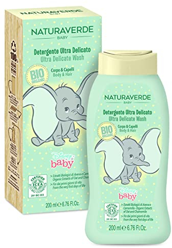 Disney Baby BIO ICEA Eco Cosmetics - Ultra zartes Körper- und Haarreinigungsgel, 200 ml
