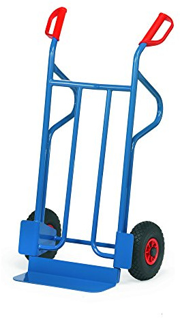 Fetra Stahlrohrkarre, Traglast 350 kg, Schaufel, Luftbereifung, 1 Stück, 1300 x 620 mm, blau, B1215L