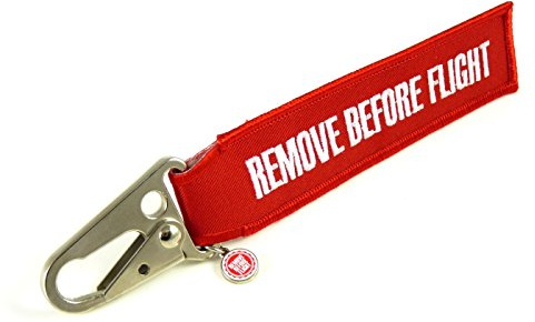 Porte-clés « Remove Before Flight » avec mousqueton.