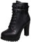 Logobeing Zapatos de Tacón Alto Botas Mujer Invierno Martain Boot Zapatos con Cordones de Cuero Botines Mujer Tacon Plataforma Zapatos (40,Negro)