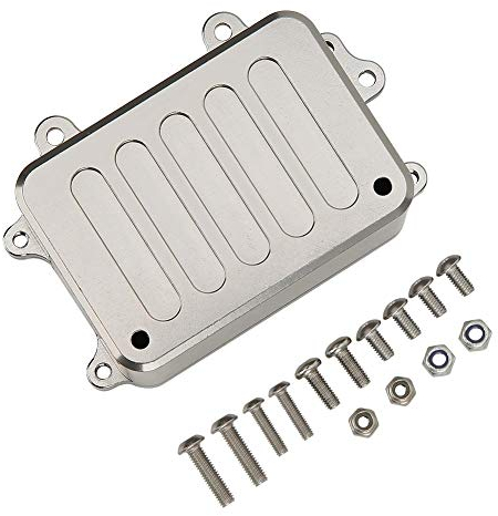 Tbest RC Receiver Box, RC Car Model Sealed Metal Box ESC Box Upgrade Parts Fit for SCX 10 1/10 RC Crawler Car Model Toy