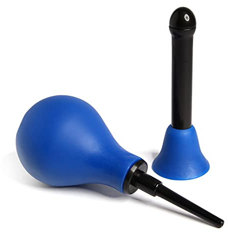 Lovehoney Deluxe Blue Anal Douche Kit - Soft Plastic - 2 Piece Kit - 200ml