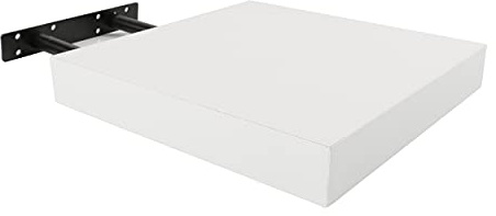 H HANSEL HOME Estantería para Pared 25x25x4cm Color Blanco Estantes Pared Baldas Pared Fijación Invisible