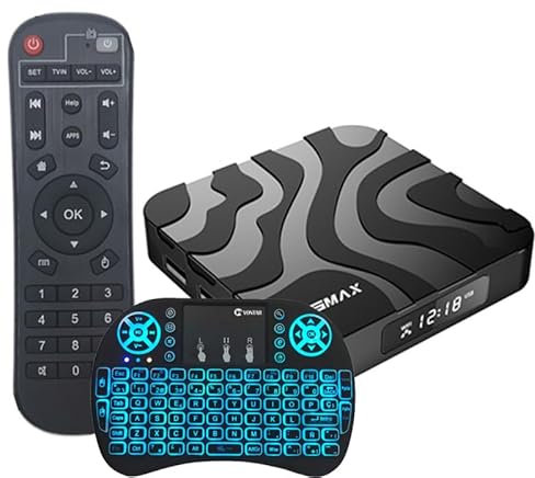 Android TV Box 12.0, 4K/6K 4GB RAM/64GB ROM 3D Caja De TV De Alta Resolución, Cajas De TV con CPU H618, Admite WiFi 2.4G/5.0Ghz, BT 4.1 Y Decodificador 10/100M,4gb+64gb