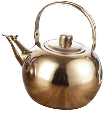 perfk Tetera de Acero Inoxidable, hervidor de Agua, Utensilios de Cocina, Tetera con infusor, cafetera para jardín, Cocina, Restaurante y hogar, 1L