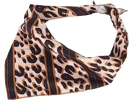 Bandanas à imprimé léopard pour Chien en Coton pour Chien Bandanas Pliables Portables pour Animaux de Compagnie Lune de Miel (S)