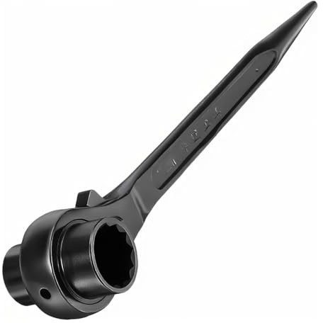 Elecbee Ratchet Podger Spanner Scaffold Spanner,Quick Release Tool Ratcheting Scaffold Wrench,Spanner Steel Erect Wrench Adjustable Socket Adapter Hand Tools (24mm-30mm)
