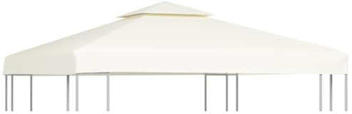 Furniture Select Gazebo Abdeckhaube Ersatzdach 310 g/m cremeweiß 3 x 3 m