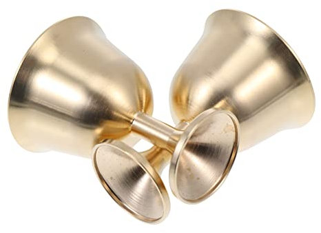 NAMOARLY 2pezzi Calici in Rame Massiccio Artigianali Coppa Piccola Per Cocktail e Vino Design Compatto Salvaspazio Esterno Lucido e Resistenti Per Casa e Ufficio