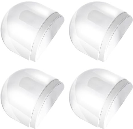 BOHUIZ Lot de 4 butées de porte de sol, sans perçage, butées de porte de douche autocollantes en caoutchouc transparent, protection murale pour la maison, le bureau, les meubles en verre, miroir
