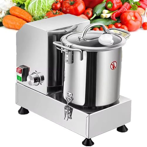 Robot da cucina professionale, robot da cucina in acciaio inossidabile, tritatutto elettrico per verdure ad alta resistenza con controllo della velocità variabile, per cucine e ristoranti.,9L