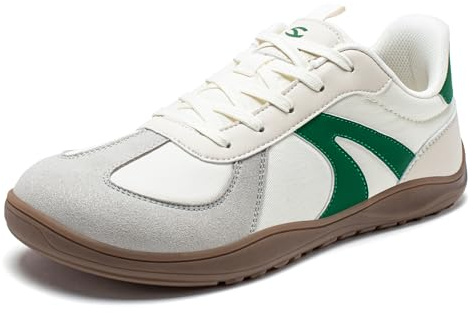 HOBIBEAR Wide Barefoot Shoes Women Hands Free Slip On Classic Retro Fashion Sneakers Minimalist Zero Drop Walking Shoes Comfortable Footwear Green