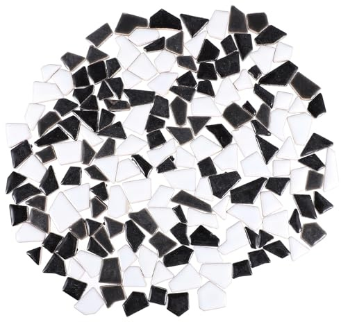 BATHVEVE Piastrelle Fai da Te in Ceramica Irregolari 200 G Pietre Smaltate Assortite per Mosaico Artigianale Superficie Liscia e Colori Vivaci per Decorazioni Creative