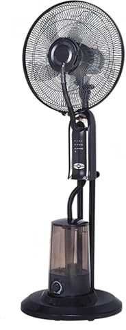VOPLIVAT Ventilatore nebulizzatore, Ventilatore a colonna nebulizzante 3 velocità Serbatoio dell'acqua da,2 litri 5 pale oscillanti Altezza regolabile