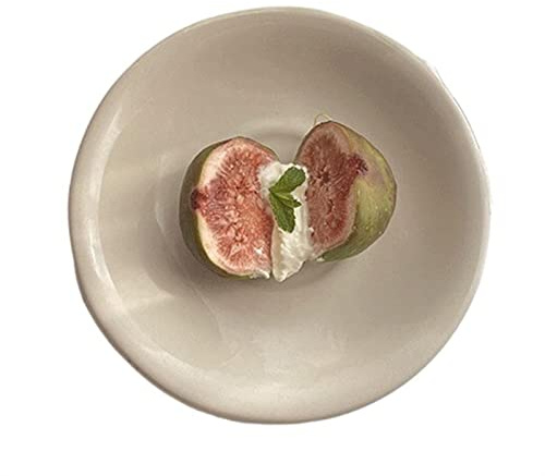Middagstallrikar Gräddvit mattallrik Hushållsliten Restaurang Café Desserttallrik Frukttallrik Frukosttallrik Rund liten djup tallrik