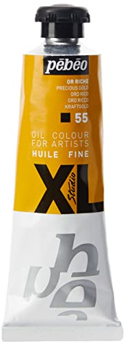 Pébéo - Huile Fine XL 37 ml - Peinture à l’Huile Dorée – Peinture à l’Huile Pébéo - Or Riche 37 ml