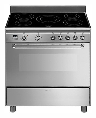 Smeg SCD90IMX9 Cuisinière induction Stand combi en acier inoxydable, 90 cm, Vapor Clean