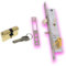 DECO FER FORGE-Serrure à Crochet-Pour Porte Portail Coulissant- 1 Pcs Reversible Din Droite Gauche-Cle incluse Contre plaque Tetiere Carré-Interieur Exterieur Durabilité Superieure Verrouillage Rapide