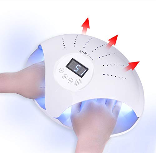 AIYIFU Machine à vernis gel à deux mains Lampe LED 48 W UV pour sècher les ongles et les pieds 4 réglages de temps