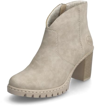 Rieker Damen Klassische Stiefeletten Y2553, Frauen Stiefeletten,Kurzstiefel,uebergangsschuhe,uebergangsstiefel,Boots,Stiefel,beige (60),37 EU / 4 UK