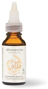 Afrocenchix Soothe Lightweight & Soothing Scalp Oil, with eucalyptus, lavender & jojoba oil extracts to Relieve Itch, Reduce Flakes, Calm Irritation, & Balance Moisture to Dry & Itchy Scalps, 30 ml