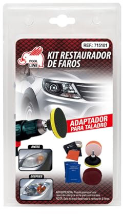 Pool Line | Kit de Restauración de Faros | Profesional | Elimina Arañazos y Opacidad | Mejora Seguridad