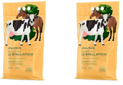 Lo Stallatico 4kg Il Paese Verde.Concime organico biologico, totalmente naturale a base di letame bovino che nutre le piante e aumenta la fertilità del terreno. (Confezione da 2)