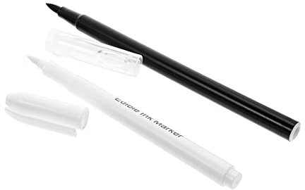 TOPPERFUN Stylo Marqueur De Pâtisserie Comestible Double Pointe Blanc Et Noir 2pcs, Ustensiles De Pâtisserie pour Décoration Gâteau, Compatible Fondant Et Glaçage, pour Fournitures Décoration Gâteaux