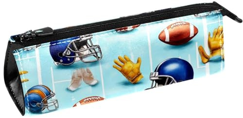 VAPOKF Caschi da football americano, guanti, portapenne, astuccio per cancelleria, astuccio per cosmetici, borsa compatta con cerniera