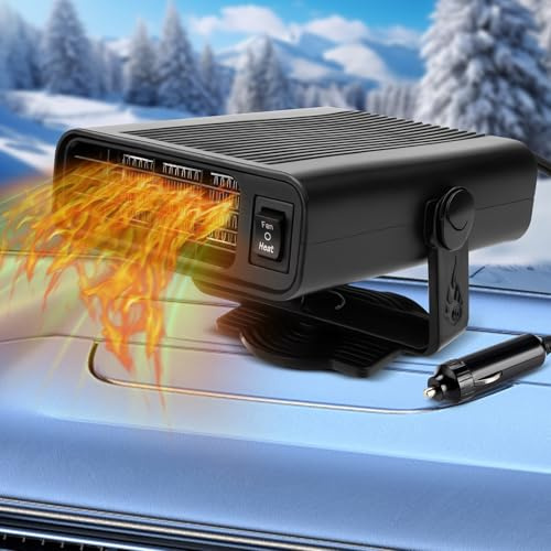 Ruichi Car Heater 12V, Portable Winter Car Defroster, Fast Heating, Vehicle Heater & Cooler, Car Heaters That Plug into Cigarette, Portable Car Window Defroster, Car Windshield Universal for All Cars