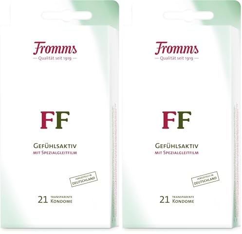 Fromms FF Gefühlsaktiv mit Spezialgleitfilm transparent | 21 Kondome (Packung mit 2)