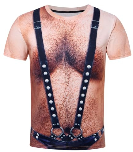 RAISEVERN Unisexe 3D Imprimé Décontracté T-Shirt Graphic Manche Courte, S-XXL
