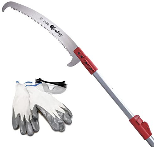 KAMIKAZE Serrucho Telescópico En Altura 360-BH de 4,5 metros. Diseño Ligero. Sierra telescópica con mango ergonómico, Gancho superior y Cuchilla Cortarramas