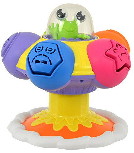 TOMY Toomies - Toupie Pop’ Form Ma Soucoupe Volante E72611, Jouet d'Éveil Bébé, Toupie Enfant Multicolore, Jouet Intéractif Adapté aux Bébés de 10mois+