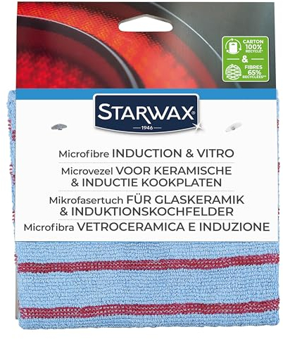 STARWAX - Microfibre Spéciale Vitrocéramique et Induction - lot de 4