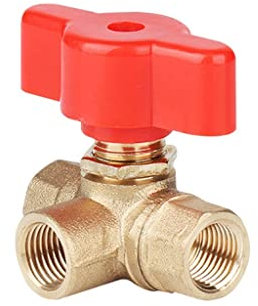 EVANEM 1 Uds. Válvula De Bola De Tres Vías De Cobre En Forma De T De 2 Puntos, Mini Válvula De Encendido Y Apagado, For Lavadoras De Coches, Válvulas De Bolas De Latón