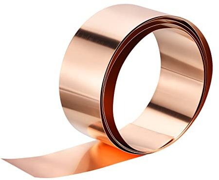 uxcell Copper Sheet Roll 3500mm x 50mm x 0.8mm, 99.9% Pure Copper Strip Copper Flashing Metal Foil Plate for Electricity DIY Projects (Multiple Sizes)