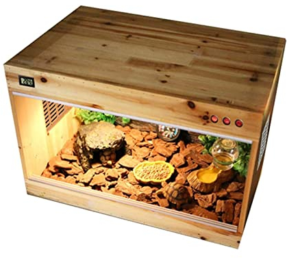BGFYUSF Rettile Terrario in Legno, Tartaruga Geco Lucertola Riccio Scatola Isolante Ventilazione Protezione Ambientale Nido per Animali Allevamento Larva Vivaio
