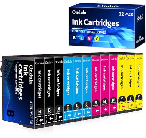 Ondula 12-Pack XP-2200 Cartouche d'encre Compatible pour Epson XP-3200 pour Expression Home XP-2200 XP-2205 XP-3200 XP-3205 XP-4200 XP-4205 WF-2930 WF-2935 (3 Noir, 3 Cyan, 3 Magenta, 3 Jaune)