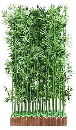 Valla artificial de privacidad divisora de habitación, pared verde para interiores y exteriores, patio, paisajismo, división, árbol, pantalla para porche, pérgola, 19.7 x 59.1 pulgadas