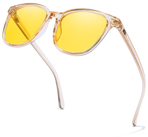 LVIOE Womens Night Driving Glasses Anti-Headlight Glare, Clear Night Vision, Fashionable & Comfortable