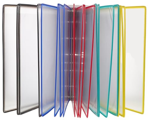 Healifty Présentoir Mural 20 Pages A4 en Métal et PVC Porte-Prospectus Transparent pour Bureau Organiseur de Fichiers à Rabats Support de Documents pour Affichage et Rangement