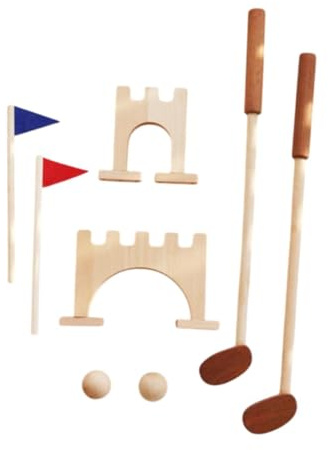 lopituwe Set da minigolf per bambini, set da golf per bambini dai 3 ai 5 , giocattolo in legno emozionante, divertente esperienza di gioco per , kit di simulazione in legno per .
