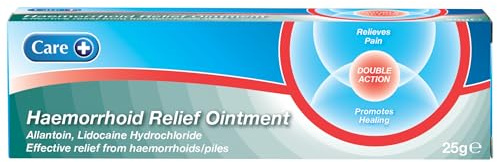 Care Haemorrhoid Cream for The Relief of External Haemorrhoids, 25g | Double action ointment, relieves pain & promotes healing of piles, suitable for children 12 years+, adults & the elderly