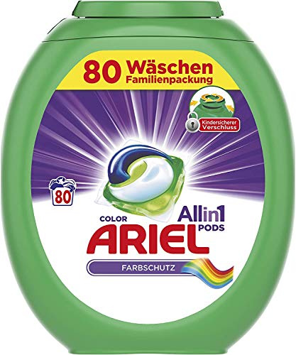 Ariel 3in1 PODs Colorwaschmittel Familienpackung, 80 Waschladungen